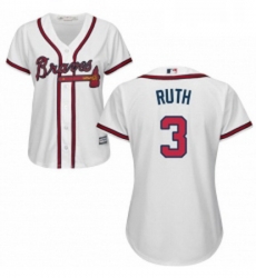 Womens Majestic Atlanta Braves 3 Babe Ruth Replica White Home Cool Base MLB Jersey Womens Majestic Atlanta Braves 3 Babe Ruth Replica White Home Cool Base MLB Jersey