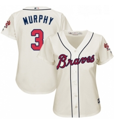 Womens Majestic Atlanta Braves 3 Dale Murphy Replica Cream Alternate 2 Cool Base MLB Jersey Womens Majestic Atlanta Braves 3 Dale Murphy Replica Cream Alternate 2 Cool Base MLB Jersey
