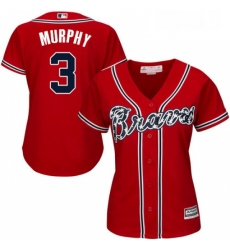 Womens Majestic Atlanta Braves 3 Dale Murphy Replica Red Alternate Cool Base MLB Jersey Womens Majestic Atlanta Braves 3 Dale Murphy Replica Red Alternate Cool Base MLB Jersey