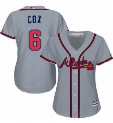 Womens Majestic Atlanta Braves 6 Bobby Cox Authentic Grey Road Cool Base MLB Jersey Womens Majestic Atlanta Braves 6 Bobby Cox Authentic Grey Road Cool Base MLB Jersey