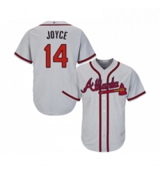 Youth Atlanta Braves 14 Matt Joyce Replica Grey Road Cool Base Baseball Jersey Youth Atlanta Braves 14 Matt Joyce Replica Grey Road Cool Base Baseball Jersey