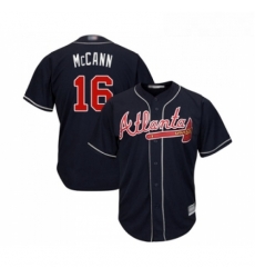 Youth Atlanta Braves 16 Brian McCann Replica Blue Alternate Road Cool Base Baseball Jersey Youth Atlanta Braves 16 Brian McCann Replica Blue Alternate Road Cool Base Baseball Jersey