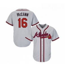 Youth Atlanta Braves 16 Brian McCann Replica Grey Road Cool Base Baseball Jersey Youth Atlanta Braves 16 Brian McCann Replica Grey Road Cool Base Baseball Jersey