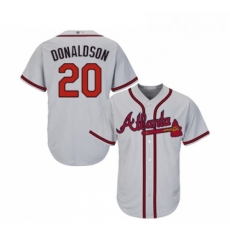 Youth Atlanta Braves 20 Josh Donaldson Replica Grey Road Cool Base Baseball Jersey Youth Atlanta Braves 20 Josh Donaldson Replica Grey Road Cool Base Baseball Jersey