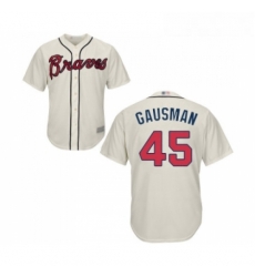 Youth Atlanta Braves 45 Kevin Gausman Replica Cream Alternate 2 Cool Base Baseball Jersey Youth Atlanta Braves 45 Kevin Gausman Replica Cream Alternate 2 Cool Base Baseball Jersey