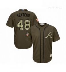 Youth Atlanta Braves 48 Jonny Venters Authentic Green Salute to Service Baseball Jersey Youth Atlanta Braves 48 Jonny Venters Authentic Green Salute to Service Baseball Jersey