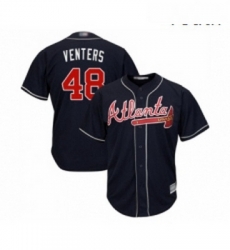 Youth Atlanta Braves 48 Jonny Venters Replica Blue Alternate Road Cool Base Baseball Jersey Youth Atlanta Braves 48 Jonny Venters Replica Blue Alternate Road Cool Base Baseball Jersey