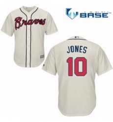 Youth Majestic Atlanta Braves 10 Chipper Jones Replica Cream Alternate 2 Cool Base MLB Jersey Youth Majestic Atlanta Braves 10 Chipper Jones Replica Cream Alternate 2 Cool Base MLB Jersey