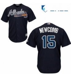 Youth Majestic Atlanta Braves 15 Sean Newcomb Replica Blue Alternate Road Cool Base MLB Jersey Youth Majestic Atlanta Braves 15 Sean Newcomb Replica Blue Alternate Road Cool Base MLB Jersey