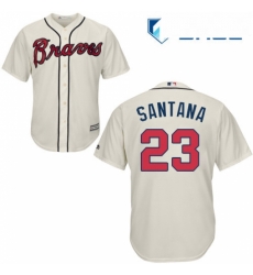 Youth Majestic Atlanta Braves 23 Danny Santana Authentic Cream Alternate 2 Cool Base MLB Jersey Youth Majestic Atlanta Braves 23 Danny Santana Authentic Cream Alternate 2 Cool Base MLB Jersey