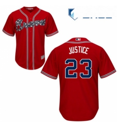 Youth Majestic Atlanta Braves 23 David Justice Replica Red Alternate Cool Base MLB Jersey Youth Majestic Atlanta Braves 23 David Justice Replica Red Alternate Cool Base MLB Jersey