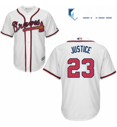 Youth Majestic Atlanta Braves 23 David Justice Replica White Home Cool Base MLB Jersey Youth Majestic Atlanta Braves 23 David Justice Replica White Home Cool Base MLB Jersey