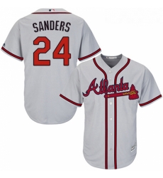 Youth Majestic Atlanta Braves 24 Deion Sanders Authentic Grey Road Cool Base MLB Jersey Youth Majestic Atlanta Braves 24 Deion Sanders Authentic Grey Road Cool Base MLB Jersey