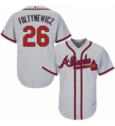 Youth Majestic Atlanta Braves 26 Mike Foltynewicz Authentic Grey Road Cool Base MLB Jersey Youth Majestic Atlanta Braves 26 Mike Foltynewicz Authentic Grey Road Cool Base MLB Jersey