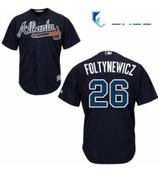 Youth Majestic Atlanta Braves 26 Mike Foltynewicz Replica Blue Alternate Road Cool Base MLB Jersey Youth Majestic Atlanta Braves 26 Mike Foltynewicz Replica Blue Alternate Road Cool Base MLB Jersey