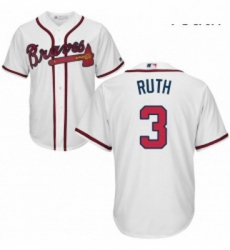 Youth Majestic Atlanta Braves 3 Babe Ruth Authentic White Home Cool Base MLB Jersey Youth Majestic Atlanta Braves 3 Babe Ruth Authentic White Home Cool Base MLB Jersey