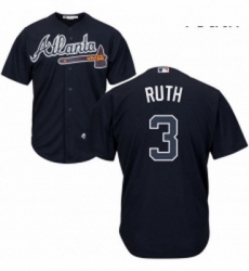 Youth Majestic Atlanta Braves 3 Babe Ruth Replica Blue Alternate Road Cool Base MLB Jersey Youth Majestic Atlanta Braves 3 Babe Ruth Replica Blue Alternate Road Cool Base MLB Jersey