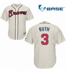 Youth Majestic Atlanta Braves 3 Babe Ruth Replica Cream Alternate 2 Cool Base MLB Jersey Youth Majestic Atlanta Braves 3 Babe Ruth Replica Cream Alternate 2 Cool Base MLB Jersey
