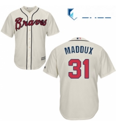 Youth Majestic Atlanta Braves 31 Greg Maddux Authentic Cream Alternate 2 Cool Base MLB Jersey Youth Majestic Atlanta Braves 31 Greg Maddux Authentic Cream Alternate 2 Cool Base MLB Jersey