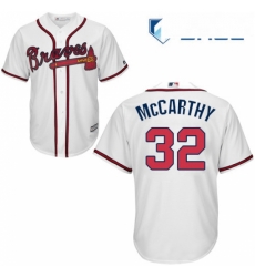 Youth Majestic Atlanta Braves 32 Brandon McCarthy Authentic White Home Cool Base MLB Jersey Youth Majestic Atlanta Braves 32 Brandon McCarthy Authentic White Home Cool Base MLB Jersey
