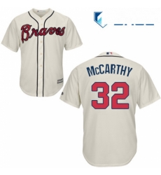Youth Majestic Atlanta Braves 32 Brandon McCarthy Replica Cream Alternate 2 Cool Base MLB Jersey Youth Majestic Atlanta Braves 32 Brandon McCarthy Replica Cream Alternate 2 Cool Base MLB Jersey