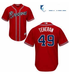 Youth Majestic Atlanta Braves 49 Julio Teheran Authentic Red Alternate Cool Base MLB Jersey Youth Majestic Atlanta Braves 49 Julio Teheran Authentic Red Alternate Cool Base MLB Jersey