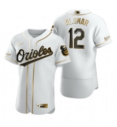 Baltimore Orioles 12 Roberto Alomar White Nike Mens Authentic Golden Edition MLB Jersey Baltimore Orioles 12 Roberto Alomar White Nike Mens Authentic Golden Edition MLB Jersey