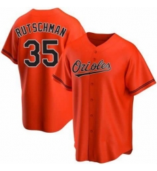 Men Baltimore Oriole #35 Adley Rutschman Orange Cool Base Stitched Baseball jersey Men Baltimore Oriole #35 Adley Rutschman Orange Cool Base Stitched Baseball jersey