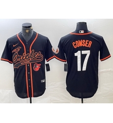 Men Baltimore Orioles 17 Colton Cowser Black 2023 City Connect Cool Base Stitched Baseball Jersey 5 Men Baltimore Orioles 17 Colton Cowser Black 2023 City Connect Cool Base Stitched Baseball Jersey 5