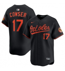 Men Baltimore Orioles 17 Colton Cowser Black 2025 Alternate Limited Stitched Baseball Jersey Men Baltimore Orioles 17 Colton Cowser Black 2025 Alternate Limited Stitched Baseball Jersey