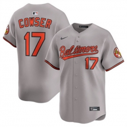 Men Baltimore Orioles 17 Colton Cowser Grey 2025 Limited Stitched Baseball Jersey