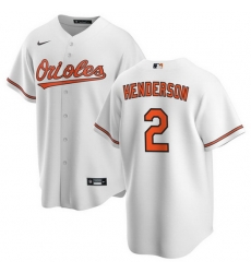 Men Baltimore Orioles 2 Gunnar Henderson White Cool Base Stitched Jersey Men Baltimore Orioles 2 Gunnar Henderson White Cool Base Stitched Jersey