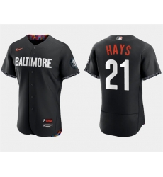 Men Baltimore Orioles 21 Austin Hays Black 2023 City Connect Flex Base Stitched Baseball Jersey Men Baltimore Orioles 21 Austin Hays Black 2023 City Connect Flex Base Stitched Baseball Jersey