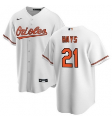 Men Baltimore Orioles 21 Austin Hays White Cool Base Stitched Jersey Men Baltimore Orioles 21 Austin Hays White Cool Base Stitched Jersey