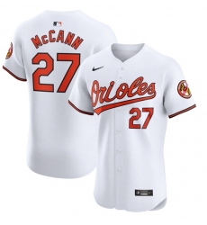 Men Baltimore Orioles 27 James McCann White Cool Base Stitched Jersey Men Baltimore Orioles 27 James McCann White Cool Base Stitched Jersey