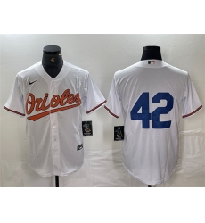 Men Baltimore Orioles 42 Jackie Robinson White Cool Base Stitched Jersey Men Baltimore Orioles 42 Jackie Robinson White Cool Base Stitched Jersey