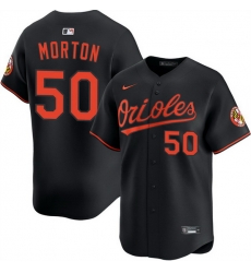 Men Baltimore Orioles 50 Charlie Morton Black 2025 Alternate Limited Stitched Baseball Jersey Men Baltimore Orioles 50 Charlie Morton Black 2025 Alternate Limited Stitched Baseball Jersey