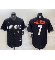 Men Baltimore Orioles 7 Jackson Holliday Black 2023 City Connect Cool base jerseys 4 Men Baltimore Orioles 7 Jackson Holliday Black 2023 City Connect Cool base jerseys 4