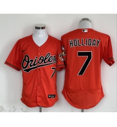 Men Baltimore Orioles 7 Jackson Holliday Orange Flex Base Stitched Baseball Jersey Men Baltimore Orioles 7 Jackson Holliday Orange Flex Base Stitched Baseball Jersey