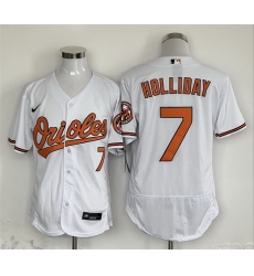 Men Baltimore Orioles 7 Jackson Holliday White Flex Base Stitched Baseball Jersey Men Baltimore Orioles 7 Jackson Holliday White Flex Base Stitched Baseball Jersey