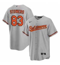 Men Baltimore Orioles 83 Kyle Stowers Grey Cool Base Stitched Jersey Men Baltimore Orioles 83 Kyle Stowers Grey Cool Base Stitched Jersey