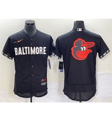 Men Baltimore Orioles Big Logo In Back Black 2023 City Connect Flex Base Stitched Baseball Jersey Men Baltimore Orioles Big Logo In Back Black 2023 City Connect Flex Base Stitched Baseball Jersey