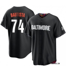Men Baltimore Orioles Felix Bautista #74 Black 2023 City Connect Flex Base Stitched Baseball Jersey