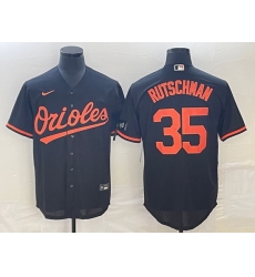 Men's Baltimore Orioles #35 Adley Rutschman Black Cool Base Stitched Jersey Men's Baltimore Orioles #35 Adley Rutschman Black Cool Base Stitched Jersey
