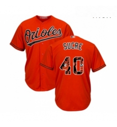 Mens Baltimore Orioles 40 Jesus Sucre Authentic Orange Team Logo Fashion Cool Base Baseball Jersey Mens Baltimore Orioles 40 Jesus Sucre Authentic Orange Team Logo Fashion Cool Base Baseball Jersey