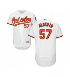 Mens Baltimore Orioles 57 Hanser Alberto White Home Flex Base Authentic Collection Baseball Jersey Mens Baltimore Orioles 57 Hanser Alberto White Home Flex Base Authentic Collection Baseball Jersey