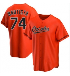 Men's Baltimore Orioles Felix Bautista #74 Orange Alternate Stitched Jersey Men's Baltimore Orioles Felix Bautista #74 Orange Alternate Stitched Jersey