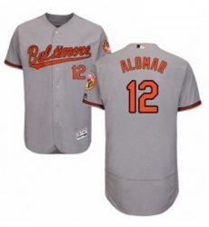 Mens Majestic Baltimore Orioles 12 Roberto Alomar Grey Road Flex Base Authentic Collection MLB Jersey Mens Majestic Baltimore Orioles 12 Roberto Alomar Grey Road Flex Base Authentic Collection MLB Jersey