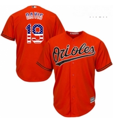 Mens Majestic Baltimore Orioles 19 Chris Davis Replica Orange USA Flag Fashion MLB Jersey Mens Majestic Baltimore Orioles 19 Chris Davis Replica Orange USA Flag Fashion MLB Jersey