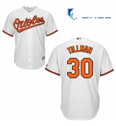 Mens Majestic Baltimore Orioles 30 Chris Tillman Replica White Home Cool Base MLB Jersey Mens Majestic Baltimore Orioles 30 Chris Tillman Replica White Home Cool Base MLB Jersey